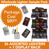 36 Assorted Lighters | Display Stand | Display Boxes Included
