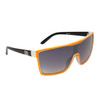 Unisex Sunglasses DE702 Black Arms with Orange Lens Trim
