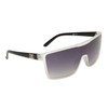 Unisex Sunglasses DE702 Black Arms with Transparent Lens Trim