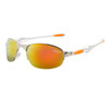 Men's Bulk Sports Sunglasses - Style #XS66 Silver with Orange and Gold Revo