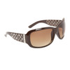 Rhinestone Sunglasses DI118 Brown Frame