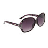Rhinestone Sunglasses for Women DI601 Patterned Lavender & Black Frame