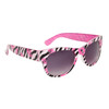 Fashion Sunglasses by the Dozen - Style #805 Zebra Print w/Pink