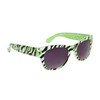 Fashion Sunglasses by the Dozen - Style #805 Zebra Print w/Lime Green