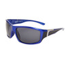 Polarized Sport Sunglasses XS602 Blue Frame w/Black & Silver