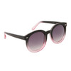 Round Fashion Sunglasses 812 Duotone Black & Rose Frame