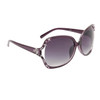Animal Print Rhinestone Sunglasses DI6001 Purple Frame