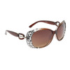 Rhinestone Sunglasses Wholesale 6055 Brown Frame Color