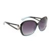 Vintage Sunglasses 6042 Duotone Frame Black & Transparent Blue