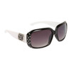 Rhinestone Sunglasses DE5009 White & Black Frame