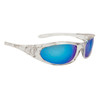 Clear Frame Sports Sunglasses 31416 Blue Revo Lens