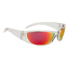 Clear Frame Sport Sunglasses 31216 Orange/Red Revo Lens