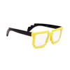 Wholesale Pixelated Clear Sunglasses - Style #6057 Yellow