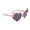 Girl's Heart Sunglasses # 8116 Pink/White with Red Bow