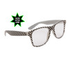Glow in the Dark Sunglasses 8003 Checkered California Classics White