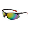 Wholesale Xsportz™ Sport Sunglasses - Style # XS138 Gloss Black w/Flash Mirror Lens