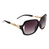 Wholesale Designer Sunglasses by the Dozen- Style # DE722  Gloss Black w/Gold