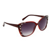Wholesale Cat Eye Sunglasses with Rhinestones  - Style # DI603 Burgundy Frame Color