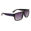 Unisex Fashion Sunglasses by the Dozen - Style #844 Matte Black with Purple Pin Stripes