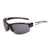 Xsportz™Wholesale Sports Sunglasses - Style # XS607 Black w/White Flames