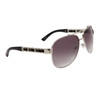 Women's Wholesale Aviators - Style # 32424 Black/Silver