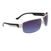 Aviator  Sunglasses 8145 Black/Silver Blue Lens Tint