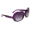 Animal Print Rhinestone Sunglasses 8229 Purple