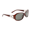 Women's Polarized Sunglasses - 8218 Translucent Burgundy
