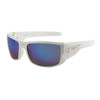 Xsportz™ Wholesale Sport Sunglasses - Style # XS7003 White w/Blue Flash Mirror