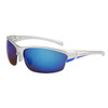 Xsportz™ Wholesale Sport Sunglasses XS7022 Silver w/Blue Flash Mirror