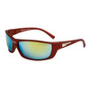 Wholesale Sport Sunglasses for Men XS7008 Red w/Yellow Flash Mirror