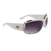 Wholesale Women's Designer Sunglasses - DE5037 White w/Silver