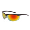 Sports Wholesale Men's Sunglasses - Style # XS7009 Black w/Gold Mirror