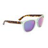 Mirrored Sunglasses by the Dozen - Style #859 Frosted Teal/Tortoise with Blue Revo
