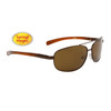 Polarized Wholesale Aviators - Style #6071 Spring Hinges Bronze with Amber Lens