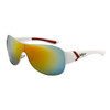 Bulk Mirrored Xsportz™ Sunglasses - Style #XS142 White with Red Rainbow Revo