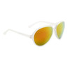 Wholesale Mirrored Aviator Sunglasses - Style #35614 Clear w/Red-Gold Revo