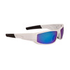 Wholesale Sports Sunglasses Style #38217 White with Blue-Green Flash Mirror