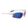 Men's Bulk Sport Sunglasses - Style #38312 White w/Blue Revo