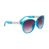 Women's Fashion Sunglasses by the Dozen - Style #38519 Blue w/Silver