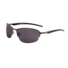 Men's Bulk Metal Sport Sunglasses - Style #XS144 Dark Silver