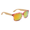 Bamboo Wood California Classics - Style #W8008 Red Pattern w/Gold Revo Lens