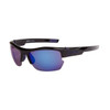 Xsportz™ Semi-Rim Wrap Around Sport Sunglasses - Style #XS620 Black w/Blue Revo