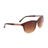 Chic Diamond Etched Metal Temple Sunglasses - Style #878 Brown