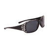 Diamond™ Polarized Rhinestone Etched Temple Sunglasses - Style #DI606 Gloss Black