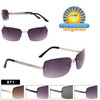 Rimless Fashion Sunglasses with Chain Temple - Style #871 