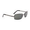 Rimless Fashion Sunglasses with Chain Temple - Style #871 Gun Metal