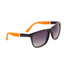 Square Textured Temple Sunglasses - Style #873 Black/Orange