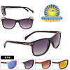 Square Sunglasses with Metal Accented Temples - Style #876 