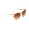 DE™ Designer Eyewear Two-Color Fashion Sunglasses - Style #DE740 Beige/White